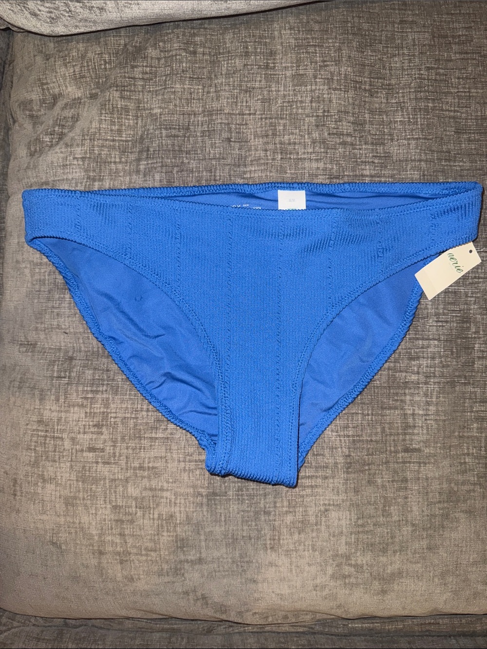 aerie Royal Blue Textured Bikini Bottoms
